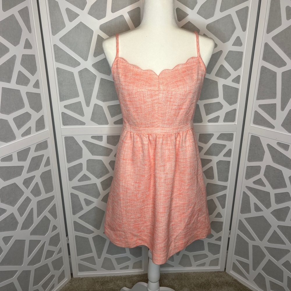J. Crew Coral Spaghetti Strap Mini Dress